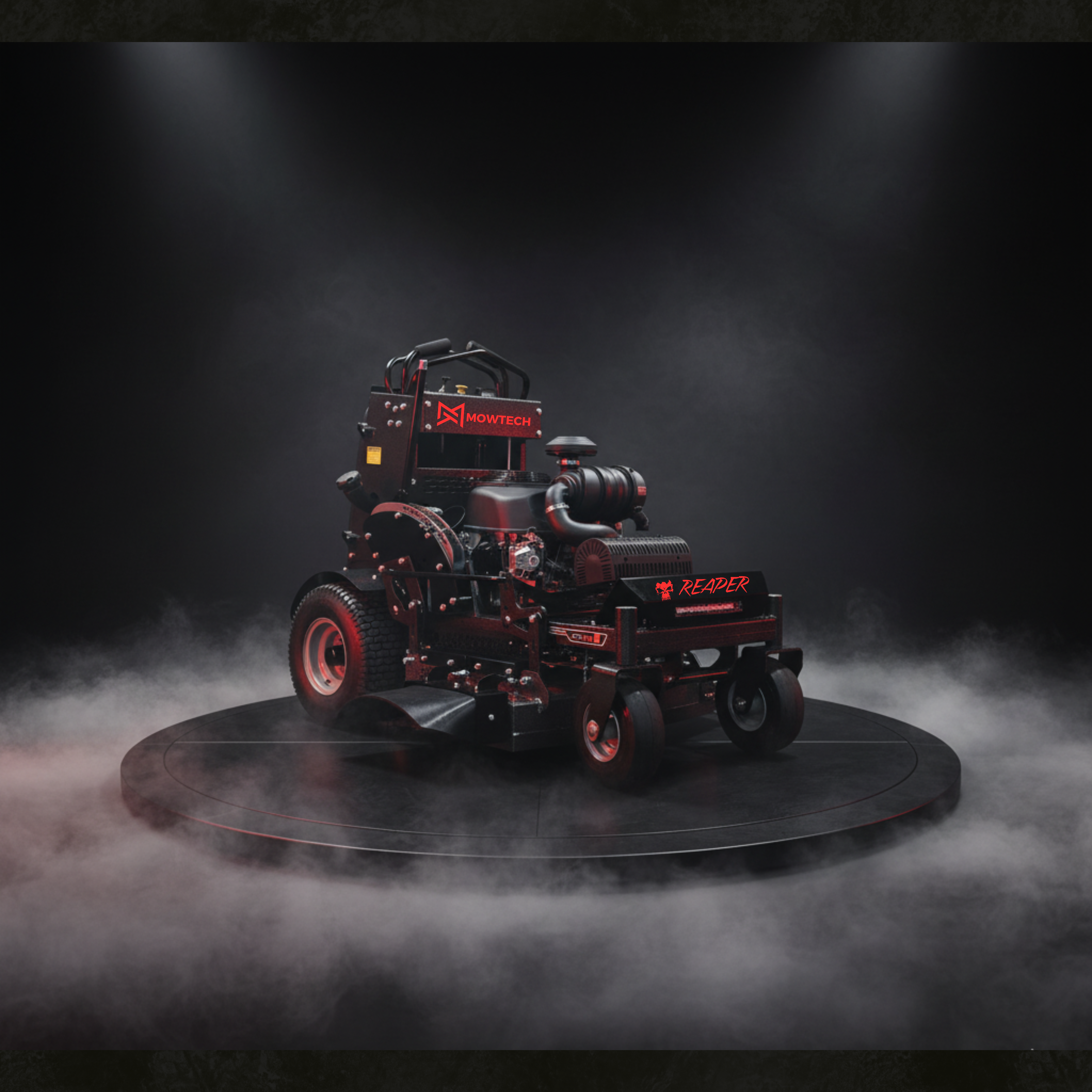 mowtech reaper zero turn stand on mowers