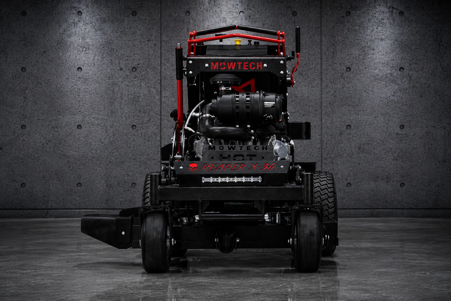 Mowtech Reaper X 36 commercial stand-on mower – front view