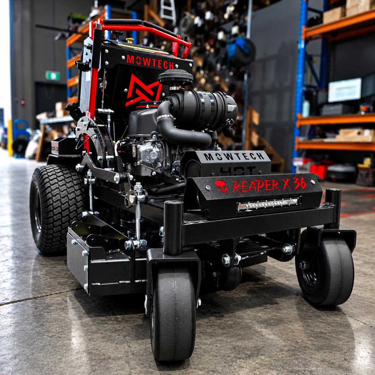 Mowtech Reaper X in workshop