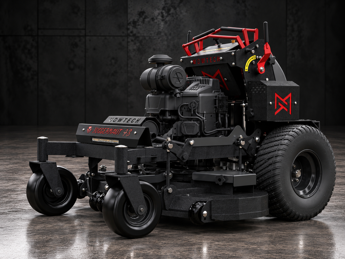 MOWTECH Juggernaut 48 XL commercial stand-on mower front right view