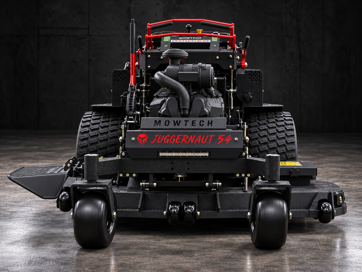 MOWTECH Juggernaut 54 XL commercial stand-on mower front right view